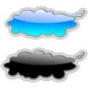 download Glossy Clouds 2 clipart image with 0 hue color