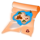 download Treasure Map clipart image with 0 hue color