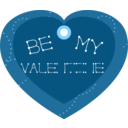 download Be My Valentine Heart Shaped Gift Tag clipart image with 225 hue color