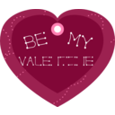 download Be My Valentine Heart Shaped Gift Tag clipart image with 0 hue color