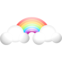 download Cloud Rainbow clipart image with 0 hue color