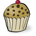 download Chocolate Chips Muffin clipart image with 0 hue color
