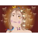 download Linda Fairy Butterflies clipart image with 0 hue color