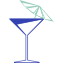 download Martini Glass clipart image with 225 hue color