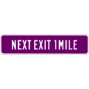 download Next Exit 1 Mile clipart image with 135 hue color