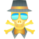download Dapper Skull clipart image with 0 hue color