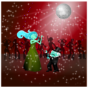 download Dancing Couple clipart image with 135 hue color