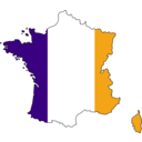 download Colored Map Of France clipart image with 45 hue color