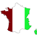 download Colored Map Of France clipart image with 135 hue color