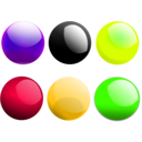 download Glossy Balls clipart image with 45 hue color