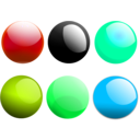 download Glossy Balls clipart image with 135 hue color
