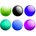 download Glossy Balls clipart image with 225 hue color