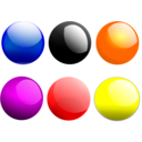 download Glossy Balls clipart image with 0 hue color