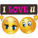 Love You Couple Smiley Emoticon