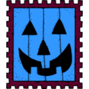 download Halloween Stamp clipart image with 180 hue color