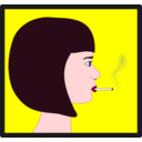 download Woman With Cigarette clipart image with 0 hue color