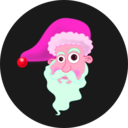 download Santa Head clipart image with 315 hue color
