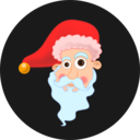 download Santa Head clipart image with 0 hue color