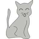 download Simple Cat clipart image with 315 hue color
