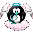 download Penguin In Heaven clipart image with 135 hue color
