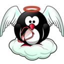 download Penguin In Heaven clipart image with 315 hue color