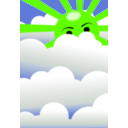 download Clouds With Hidden Sun clipart image with 45 hue color