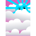 download Clouds With Hidden Sun clipart image with 135 hue color