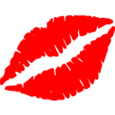 download Red Lips clipart image with 0 hue color