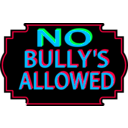 download No Bullys Allowed clipart image with 135 hue color