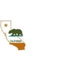 download California Outline And Flag Solid clipart image with 45 hue color