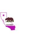 download California Outline And Flag Solid clipart image with 315 hue color