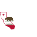 California Outline And Flag Solid