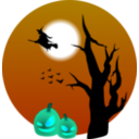 download Halloween Scene clipart image with 135 hue color