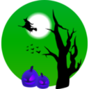 download Halloween Scene clipart image with 225 hue color