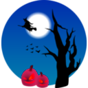 download Halloween Scene clipart image with 315 hue color