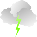download Clouds And Lightning clipart image with 45 hue color