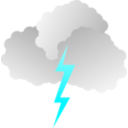 download Clouds And Lightning clipart image with 135 hue color