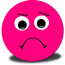 Sad Smiley Pink Emoticon