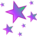 download Stars clipart image with 0 hue color