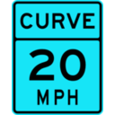 download Curve Speed 20 clipart image with 135 hue color