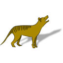 download Thylacine clipart image with 0 hue color
