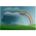 download Rainbow clipart image with 0 hue color