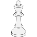 download White King Chess clipart image with 135 hue color