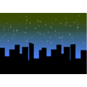 download City Sky clipart image with 225 hue color