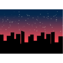download City Sky clipart image with 0 hue color