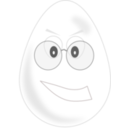 download Egg Wear Glasses clipart image with 0 hue color