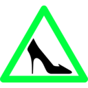 download Shoe Traffic Sign clipart image with 135 hue color