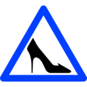 download Shoe Traffic Sign clipart image with 225 hue color