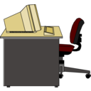 download Computer Desk clipart image with 0 hue color