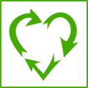 Eco Green Love Recycle Icon